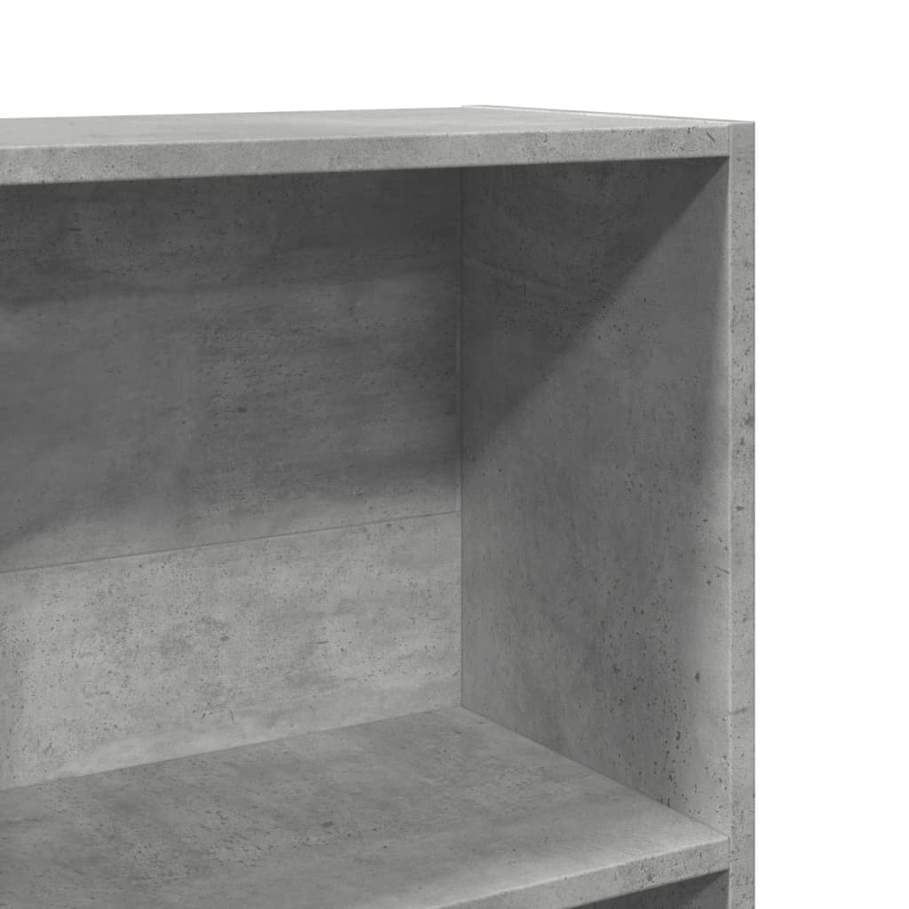 Bibliothèque gris béton 60x24x143 cm bois d'ingénierie - XIOS