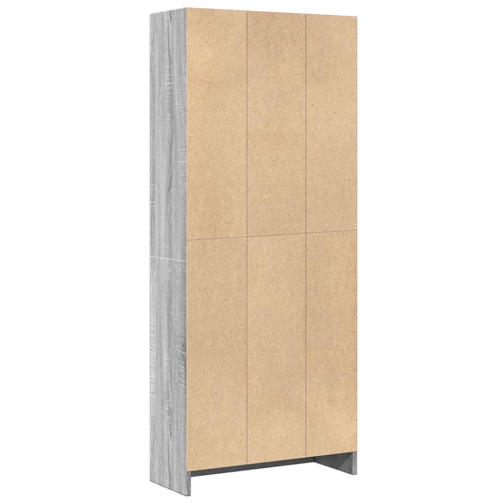 Bibliothèque sonoma gris 60x24x143 cm bois d'ingénierie - XIOS