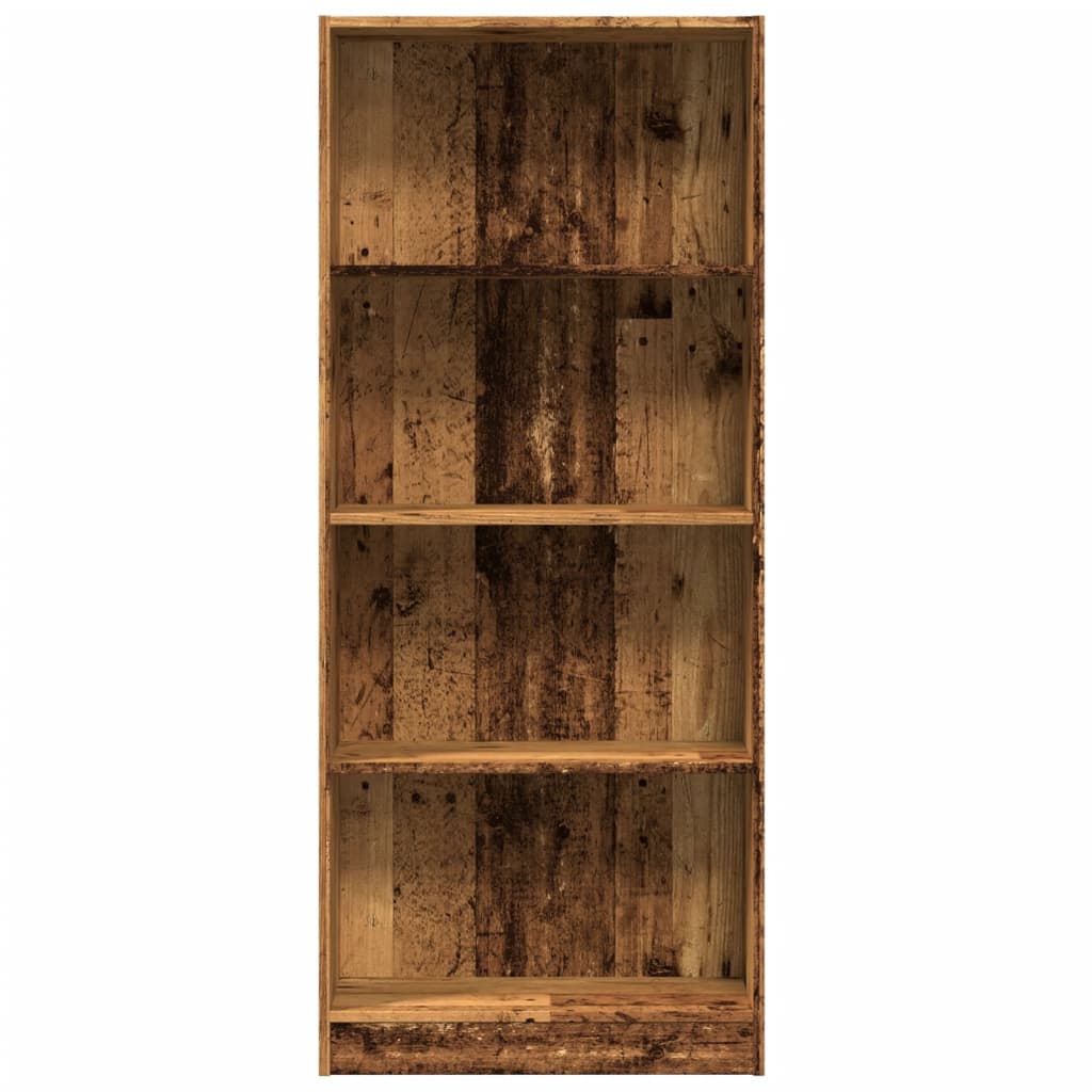 Bibliothèque vieux bois 60x24x143 cm bois d'ingénierie - XIOS