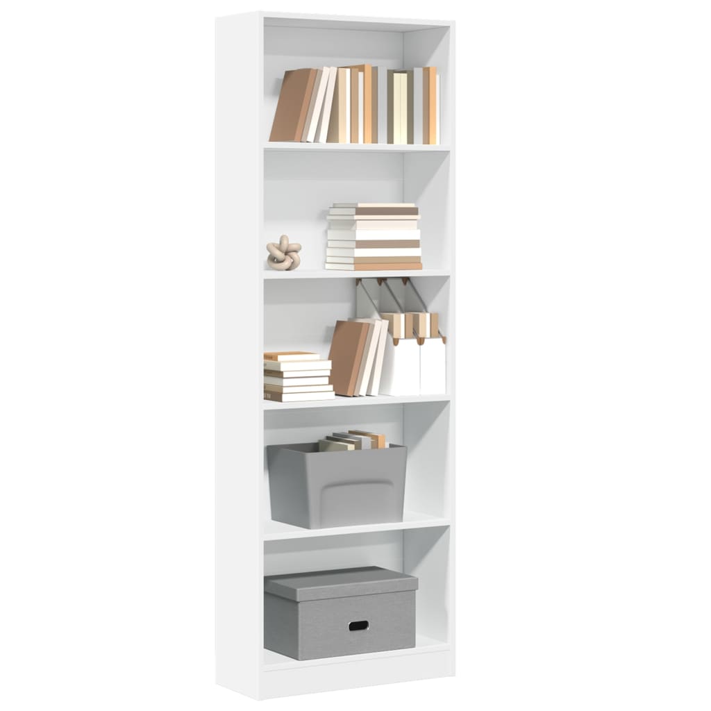 Bibliothèque Blanc 60x24x176 cm Bois d'ingénierie - XIOS