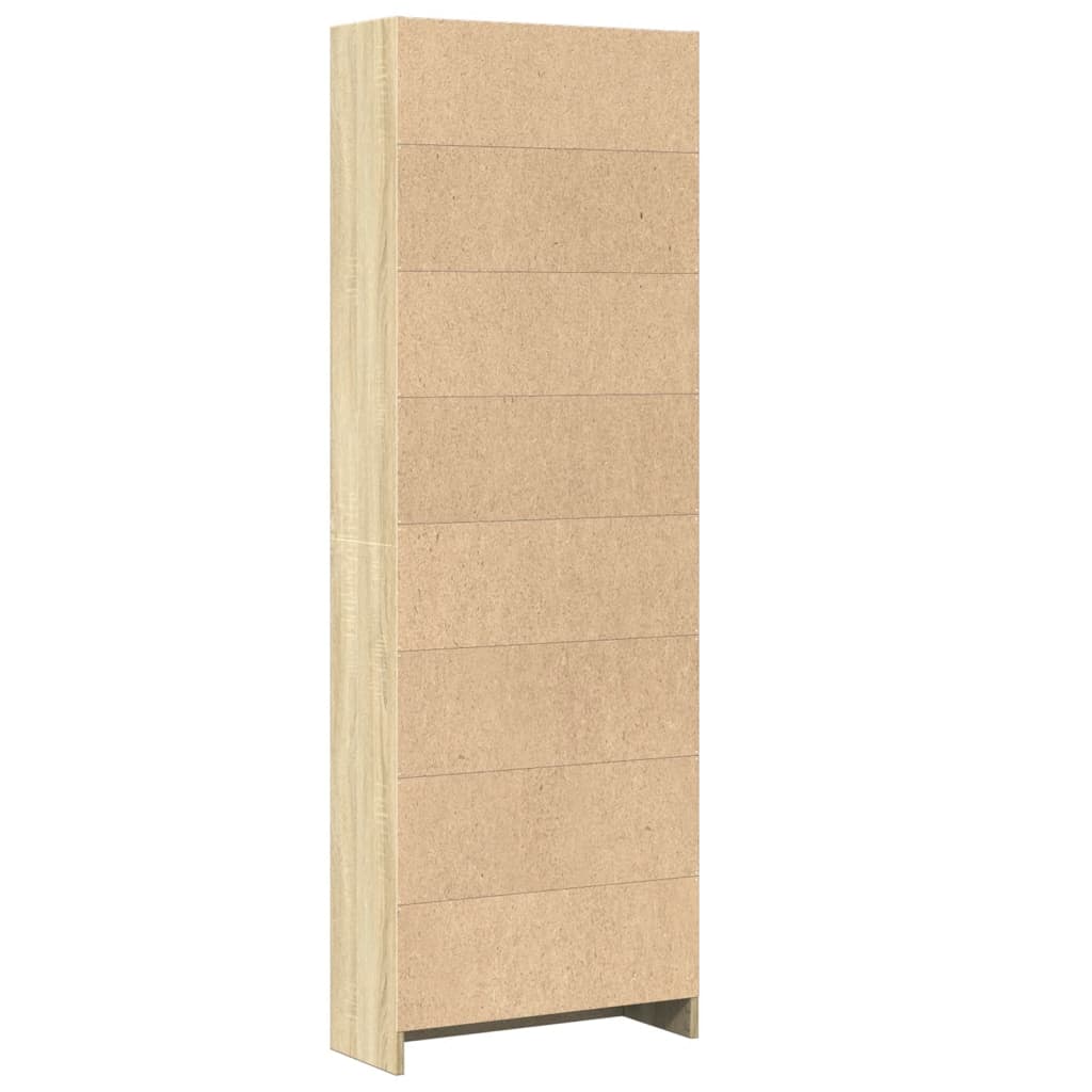 Bibliothèque chêne sonoma 60x24x176 cm bois d'ingénierie - XIOS