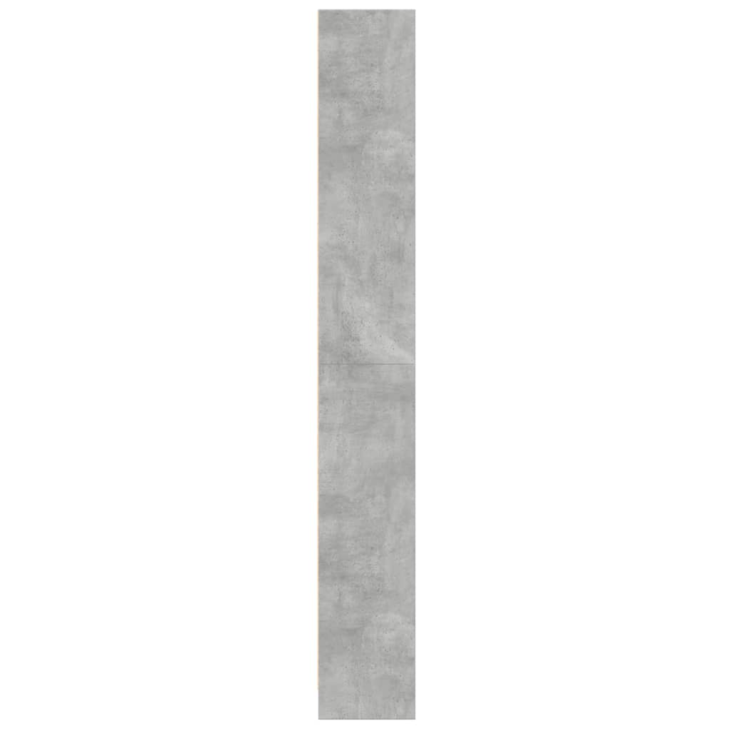 Bibliothèque gris béton 60x24x176 cm bois d'ingénierie - XIOS