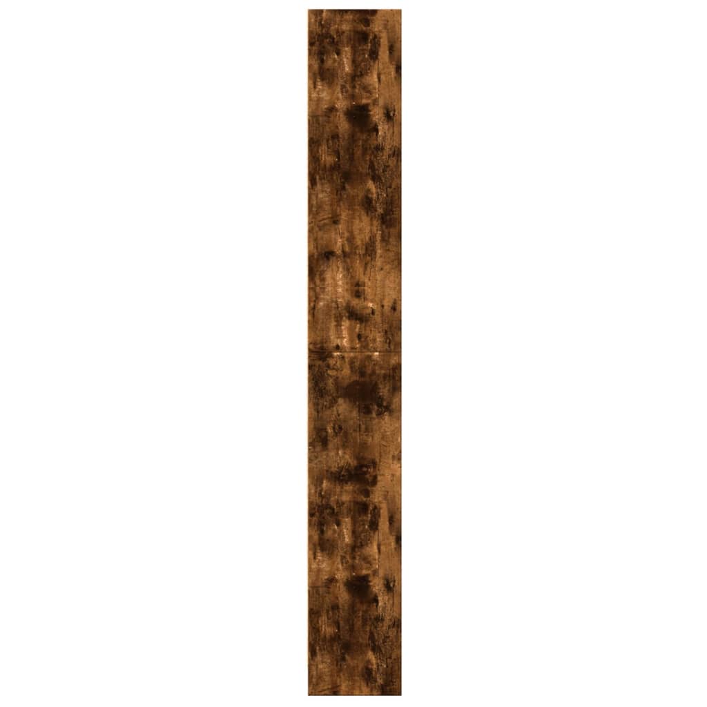 Bibliothèque chêne fumé 60x24x176 cm bois d'ingénierie - XIOS