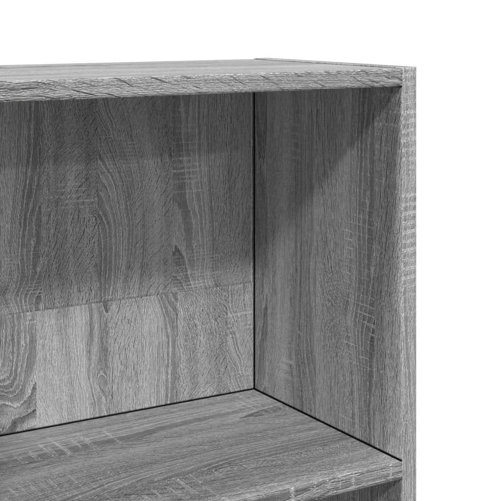 Bibliothèque sonoma gris 60x24x176 cm bois d'ingénierie - XIOS
