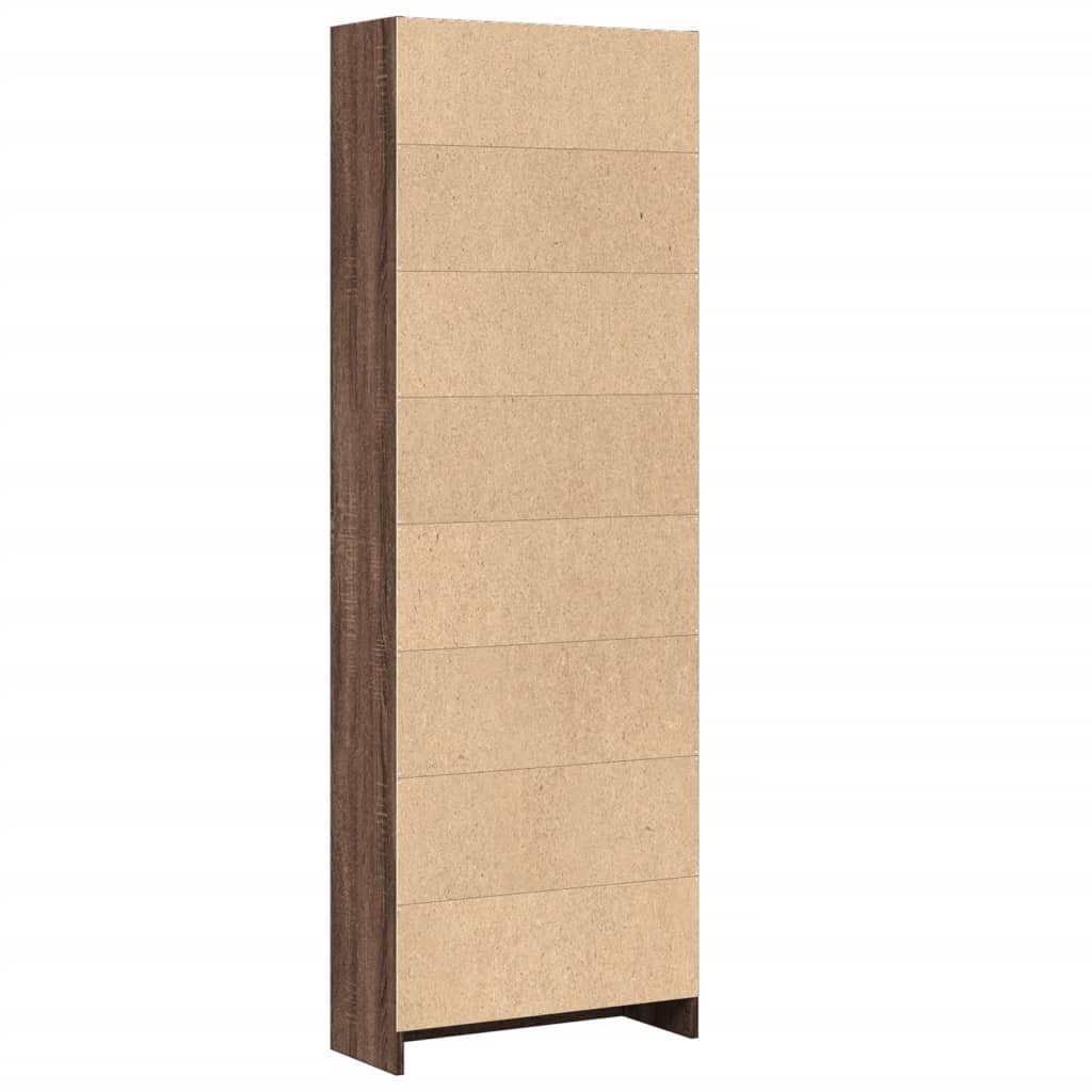 Bibliothèque chêne marron 60x24x176 cm bois d'ingénierie - XIOS