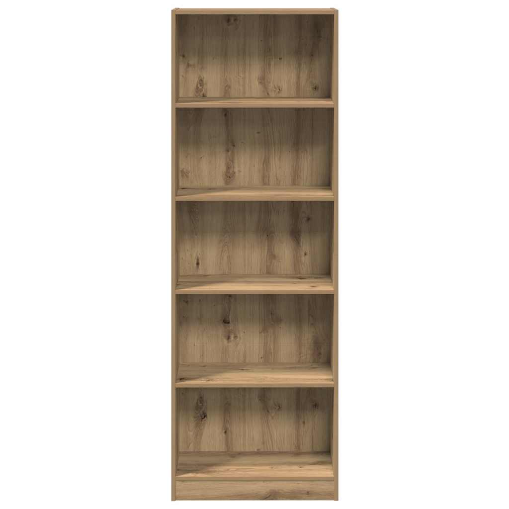 Bibliothèque chêne artisanal 60x24x176 cm bois d'ingénierie - XIOS
