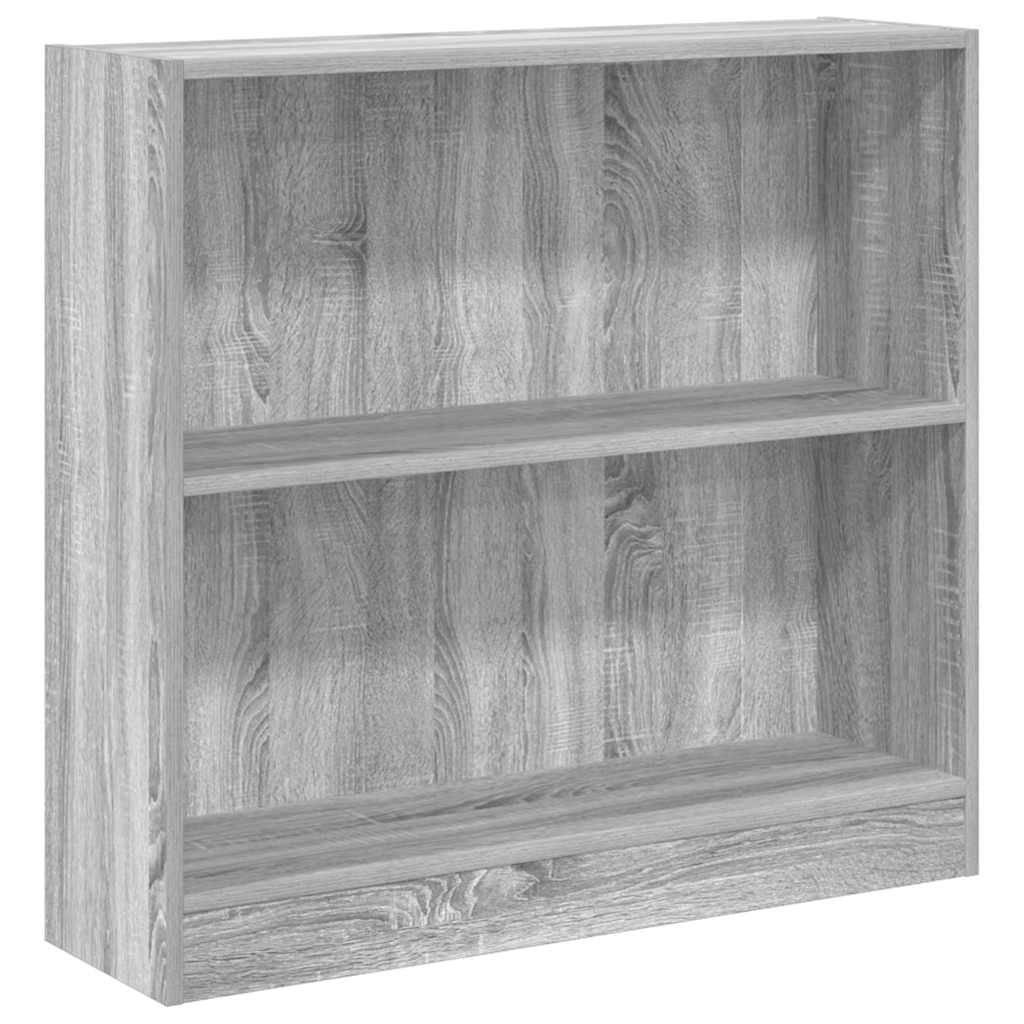 Bibliothèque sonoma gris 80x24x76 cm bois d'ingénierie - XIOS