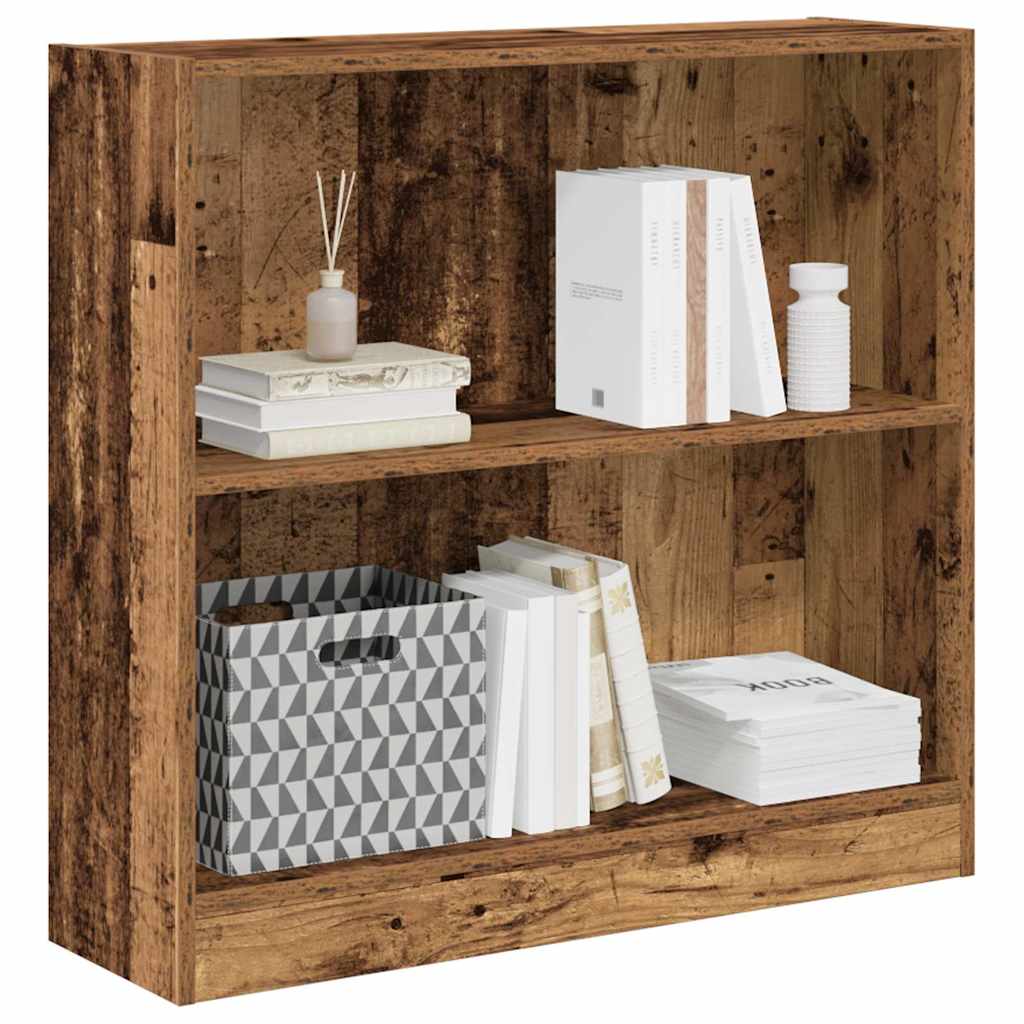Bibliothèque vieux bois 80x24x76 cm bois d'ingénierie - XIOS