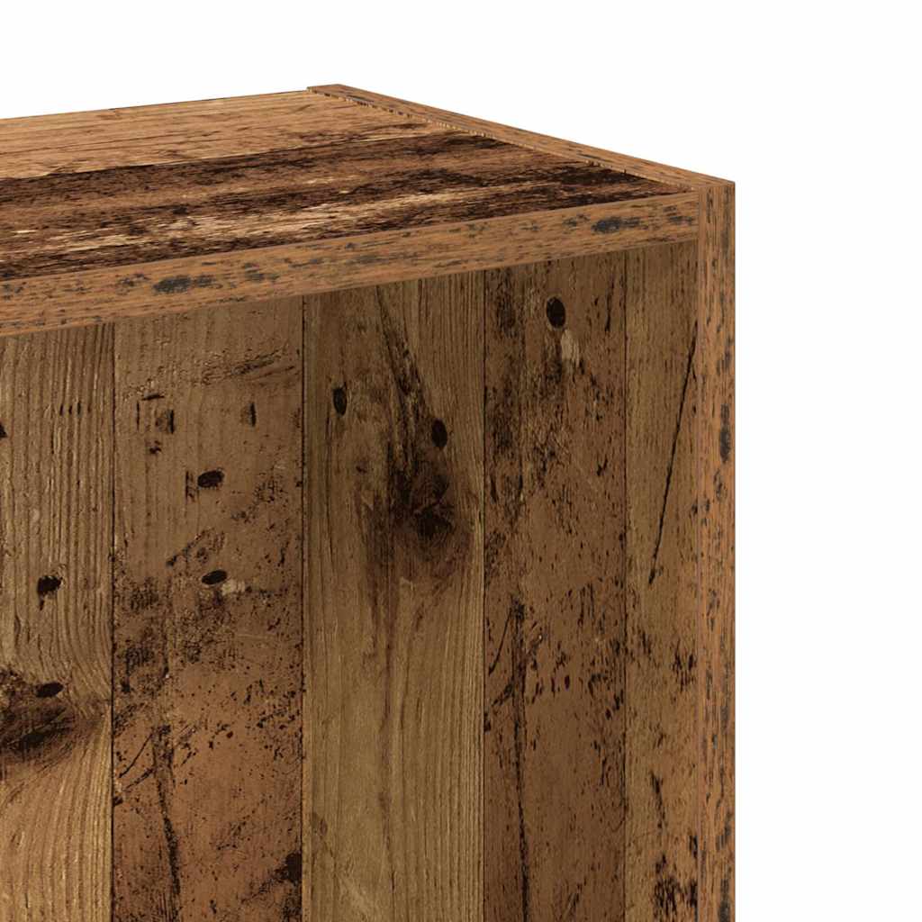 Bibliothèque vieux bois 80x24x76 cm bois d'ingénierie - XIOS