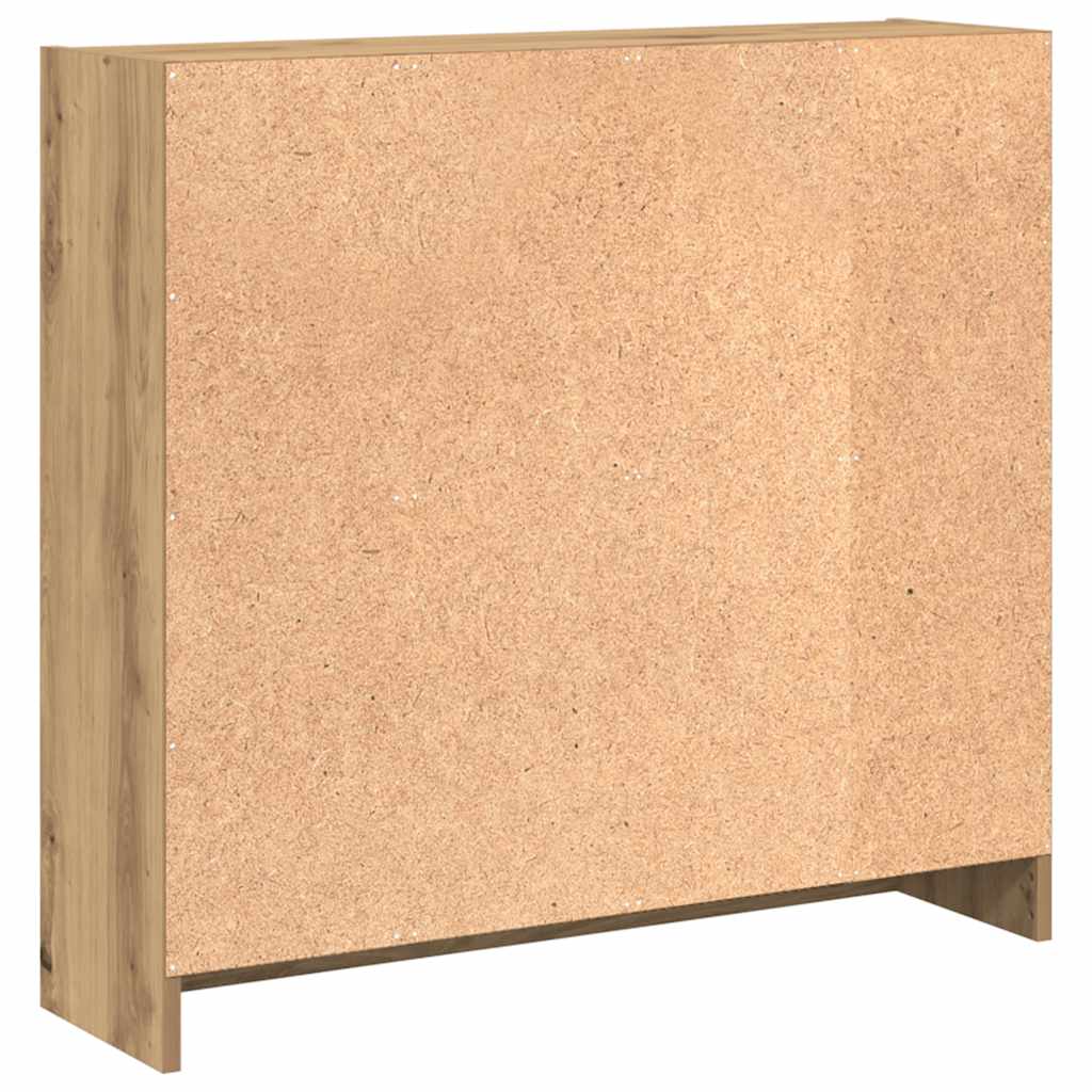 Bibliothèque chêne artisanal 80x24x76 cm bois d'ingénierie - XIOS