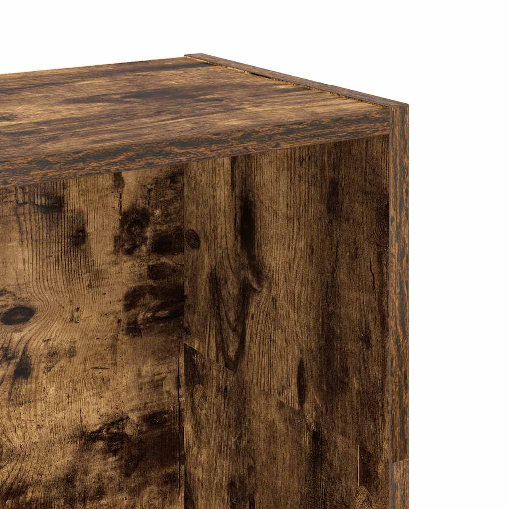 Bibliothèque chêne fumé 80x24x109 cm bois d'ingénierie - XIOS