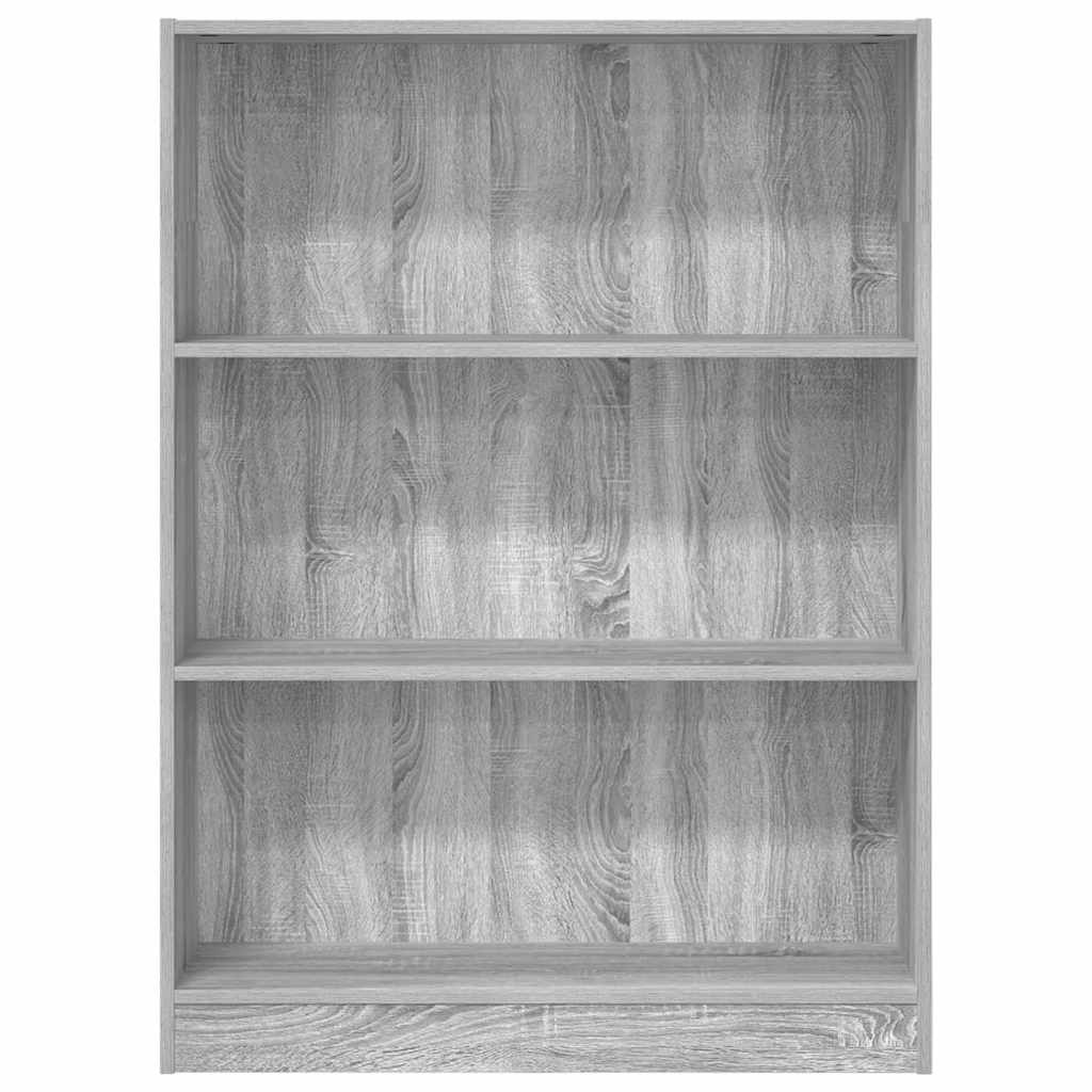 Bibliothèque sonoma gris 80x24x109 cm bois d'ingénierie - XIOS