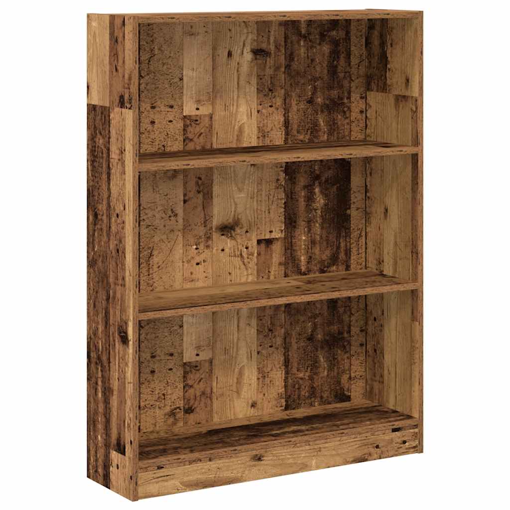 Bibliothèque vieux bois 80x24x109 cm bois d'ingénierie - XIOS