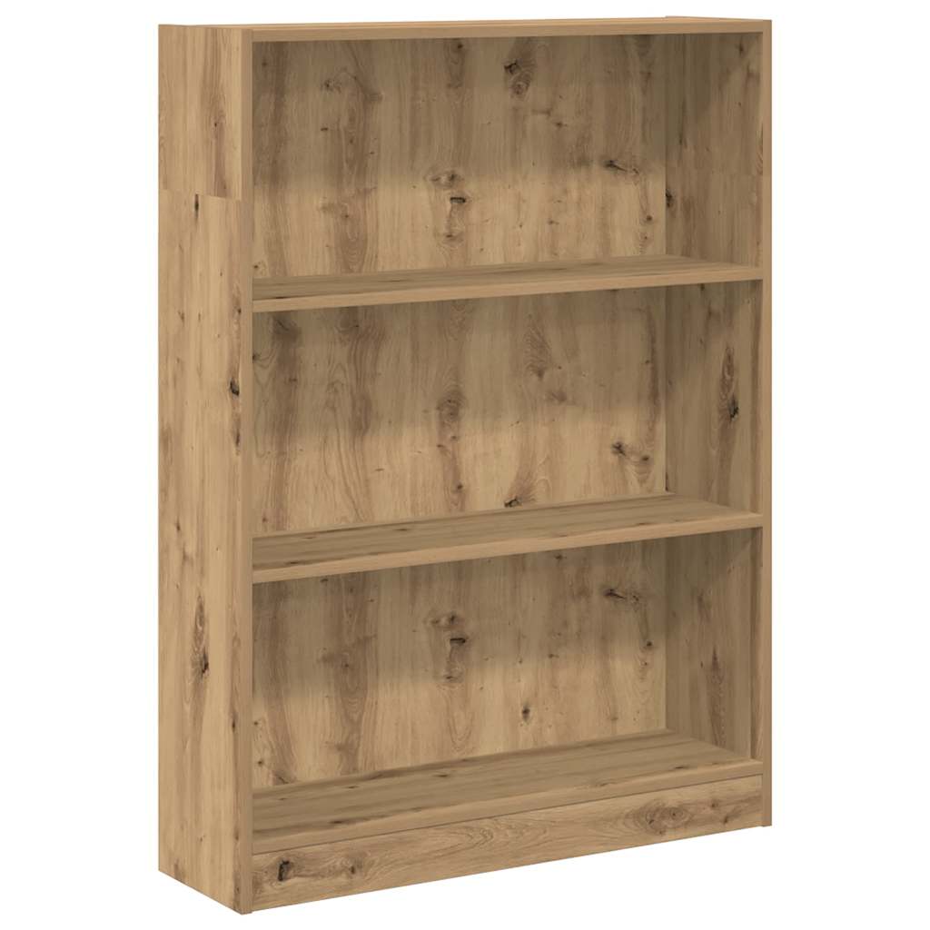 Bibliothèque chêne artisanal 80x24x109 cm bois d'ingénierie - XIOS