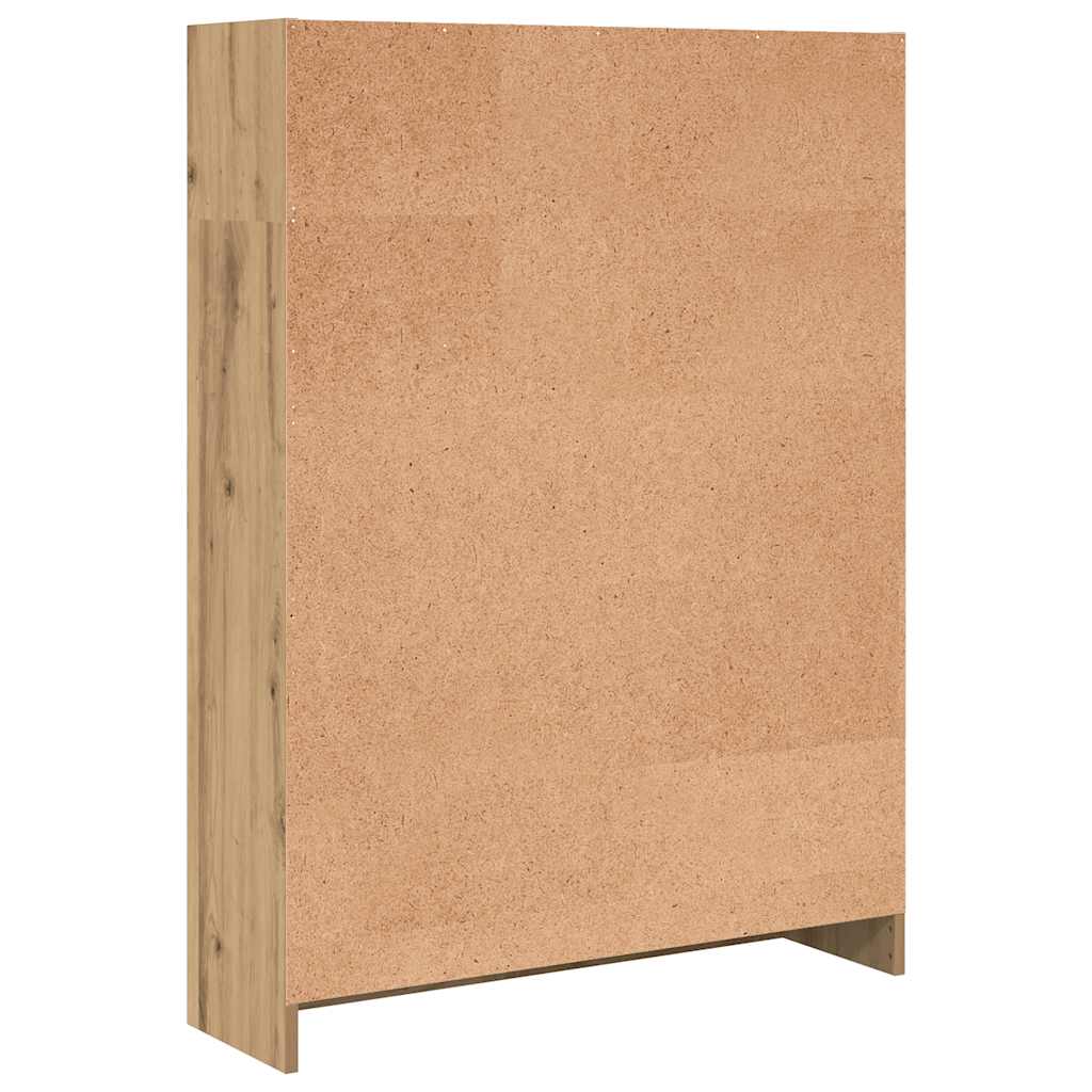 Bibliothèque chêne artisanal 80x24x109 cm bois d'ingénierie - XIOS