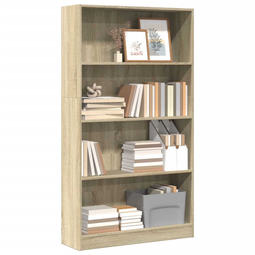 Bibliothèque chêne sonoma 80x24x143 cm bois d'ingénierie - XIOS