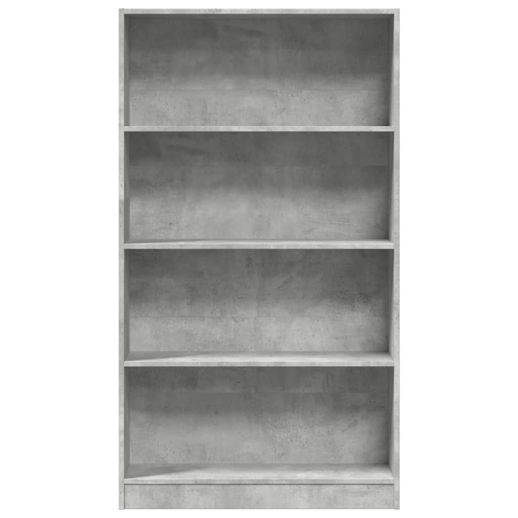 Bibliothèque gris béton 80x24x143 cm bois d'ingénierie - XIOS