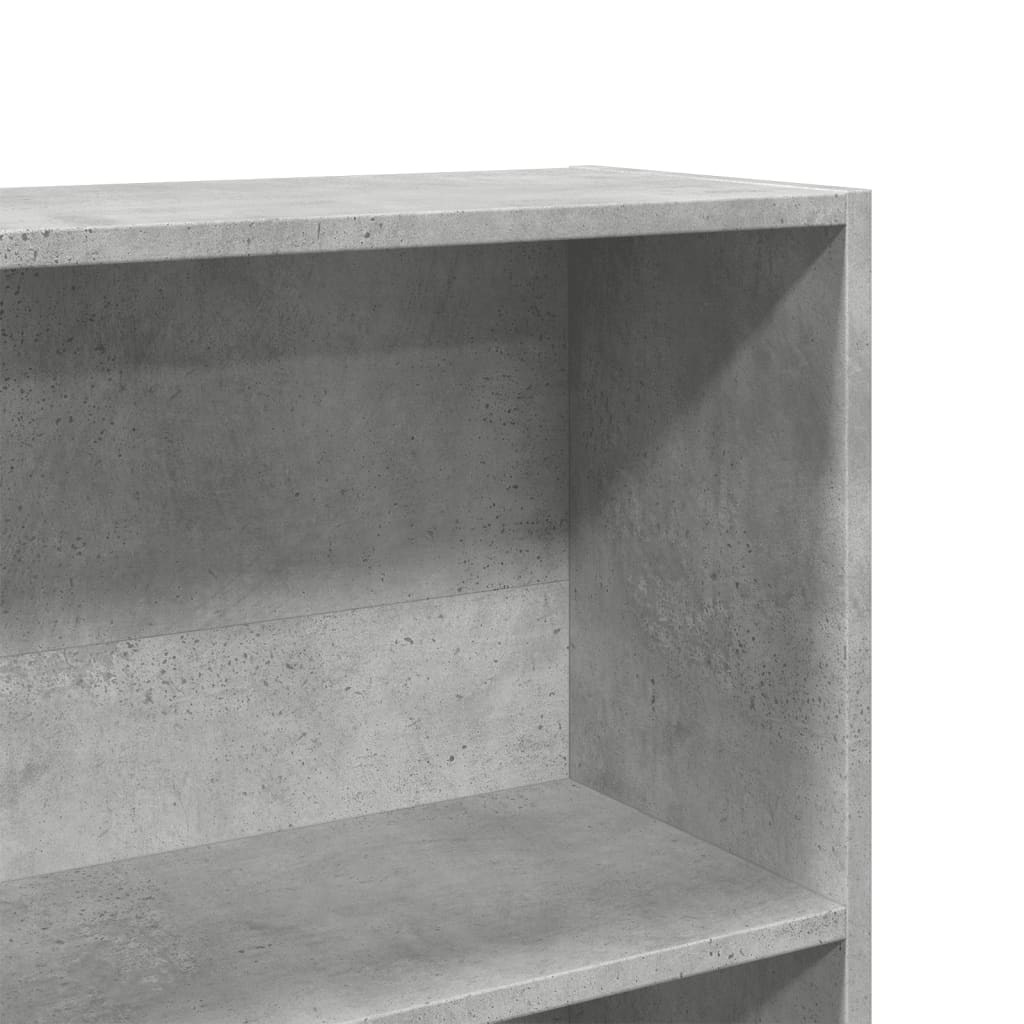 Bibliothèque gris béton 80x24x143 cm bois d'ingénierie - XIOS