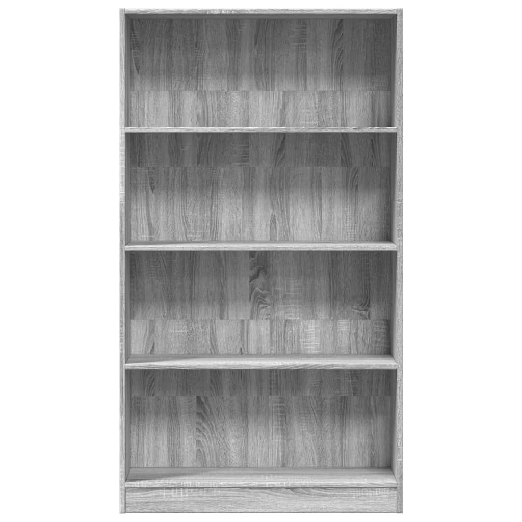 Bibliothèque sonoma gris 80x24x143 cm bois d'ingénierie - XIOS