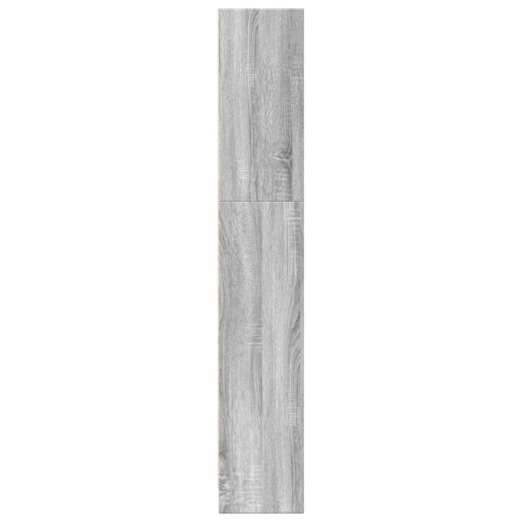 Bibliothèque sonoma gris 80x24x143 cm bois d'ingénierie - XIOS
