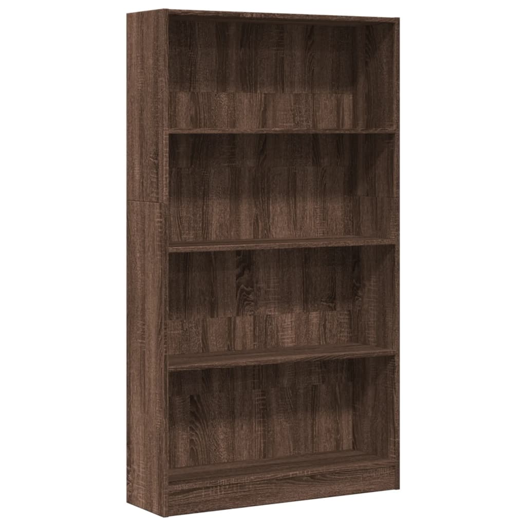 Bibliothèque chêne marron 80x24x143 cm bois d'ingénierie - XIOS
