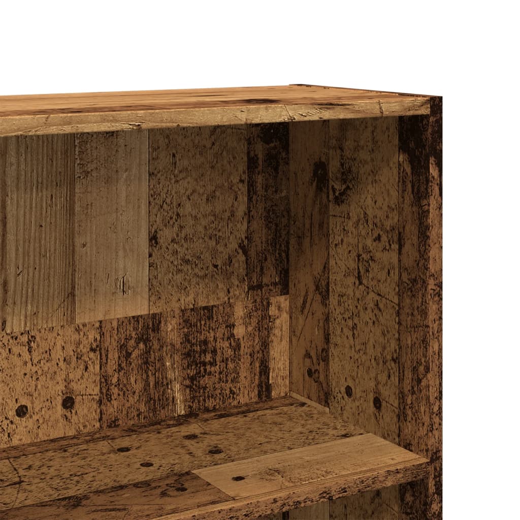 Bibliothèque vieux bois 80x24x143 cm bois d'ingénierie - XIOS
