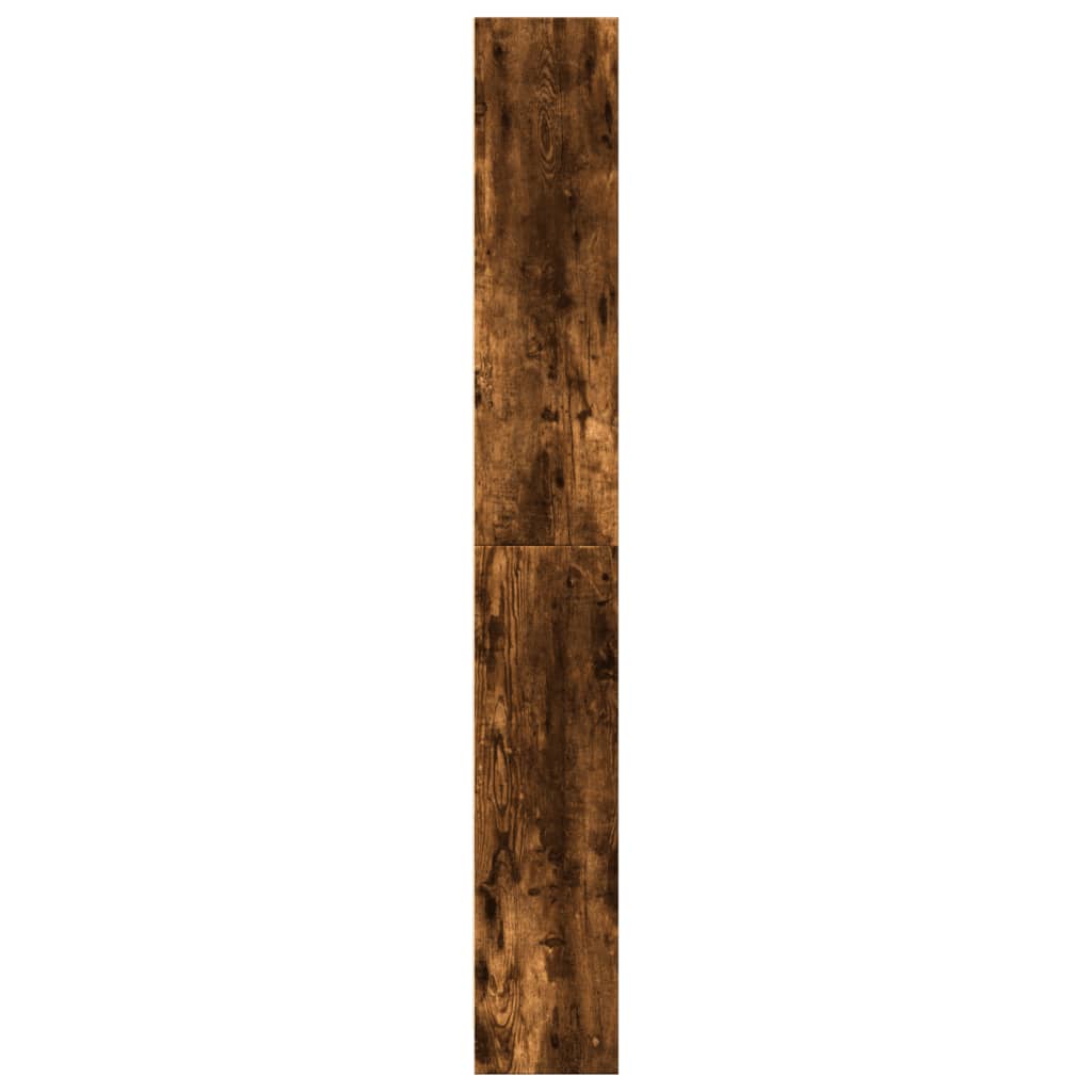 Bibliothèque chêne fumé 80x24x176 cm bois d'ingénierie - XIOS