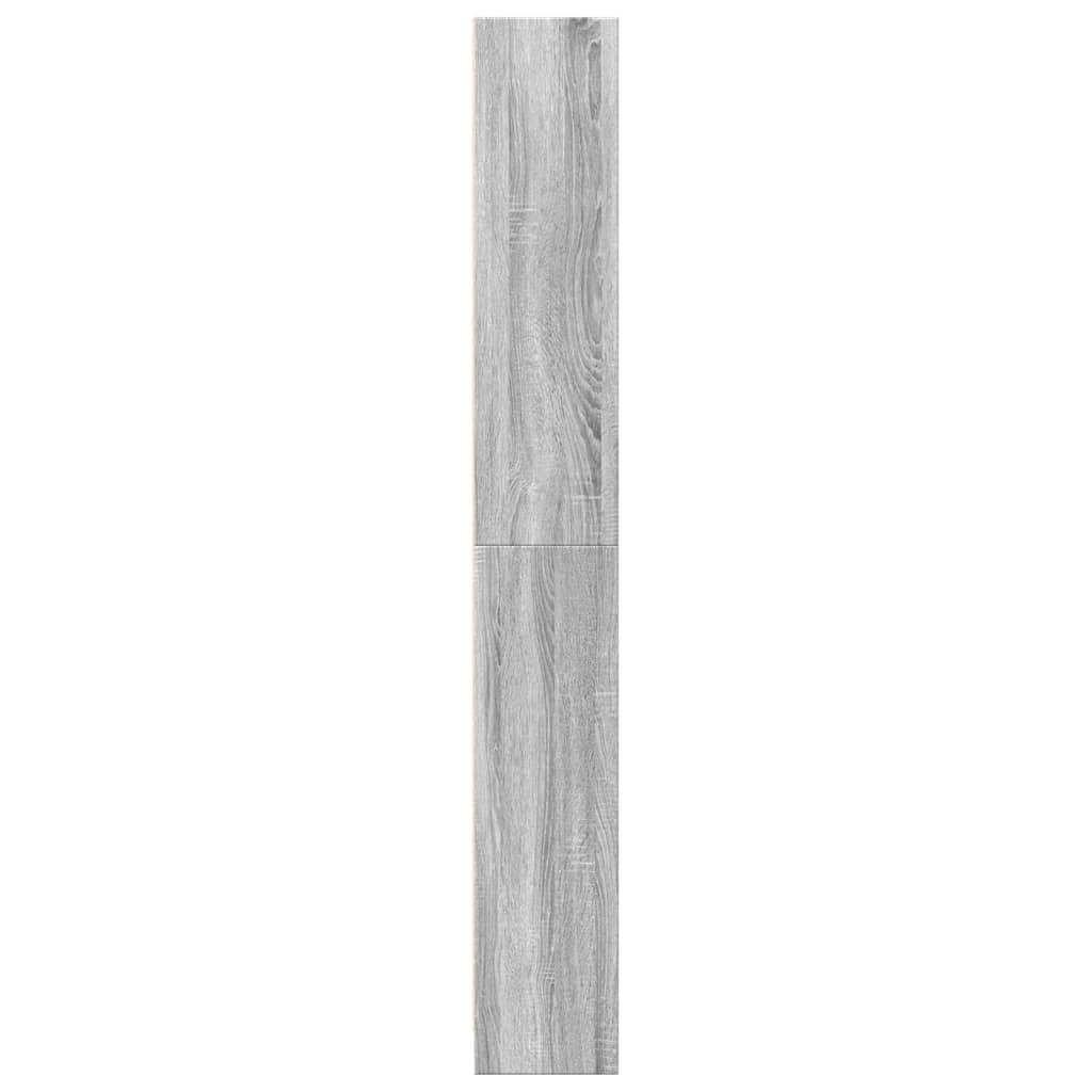 Bibliothèque sonoma gris 80x24x176 cm bois d'ingénierie - XIOS