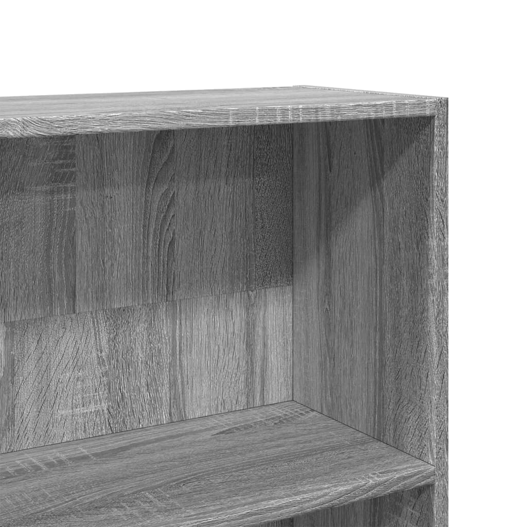 Bibliothèque sonoma gris 80x24x176 cm bois d'ingénierie - XIOS