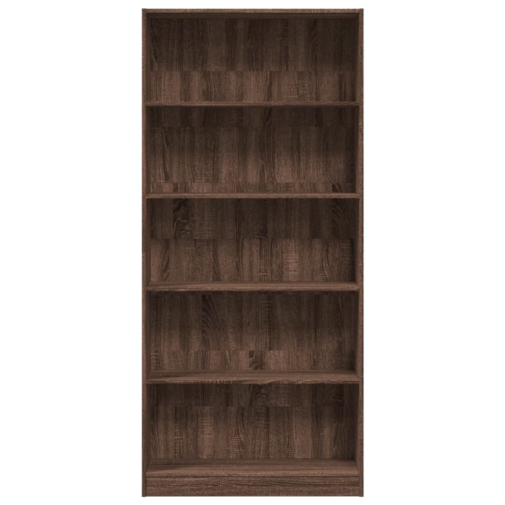 Bibliothèque chêne marron 80x24x176 cm bois d'ingénierie - XIOS