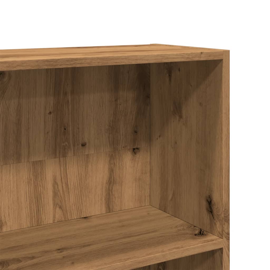 Bibliothèque chêne artisanal 80x24x176 cm bois d'ingénierie - XIOS