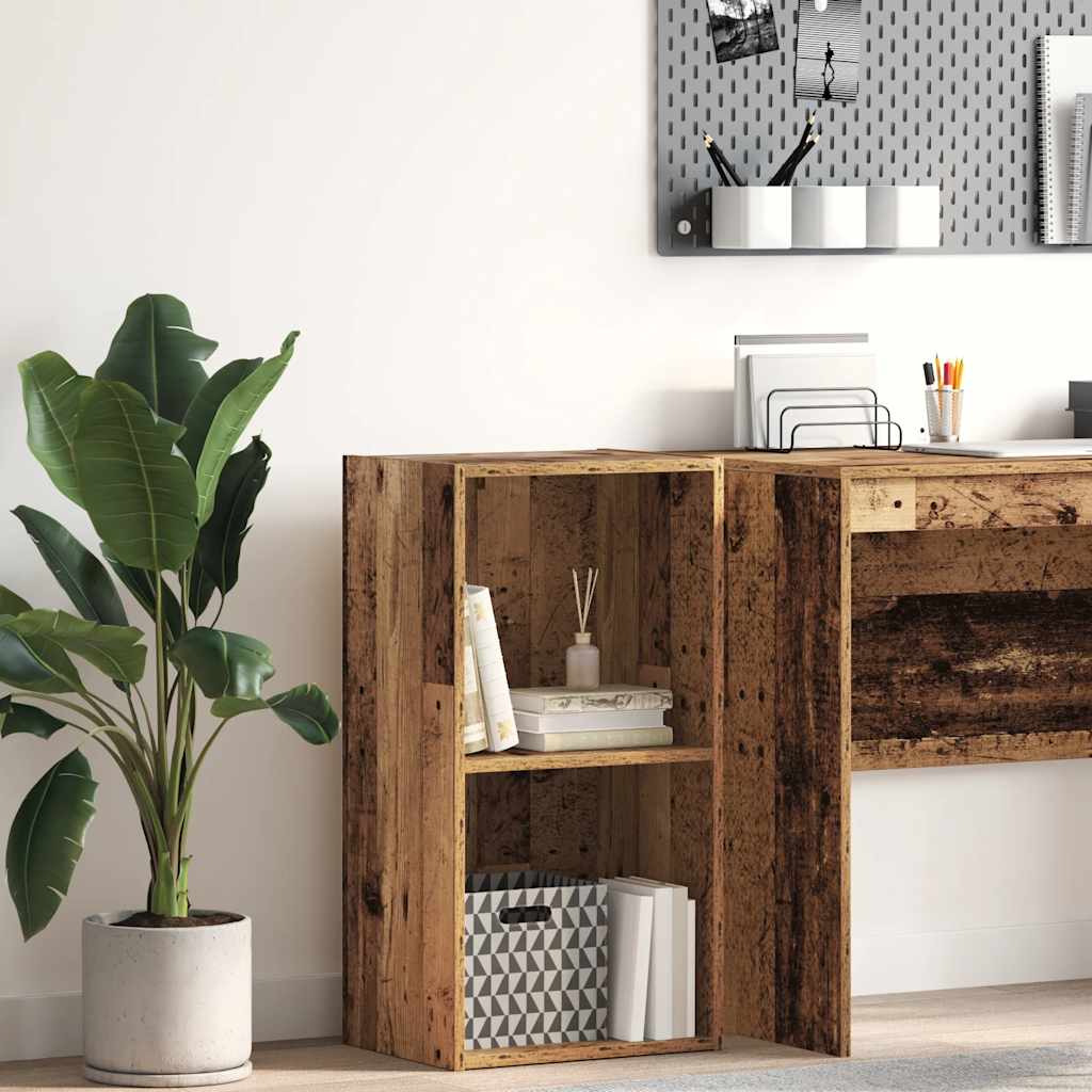 Bibliothèque vieux bois 40x30x77 cm bois d'ingénierie - XIOS