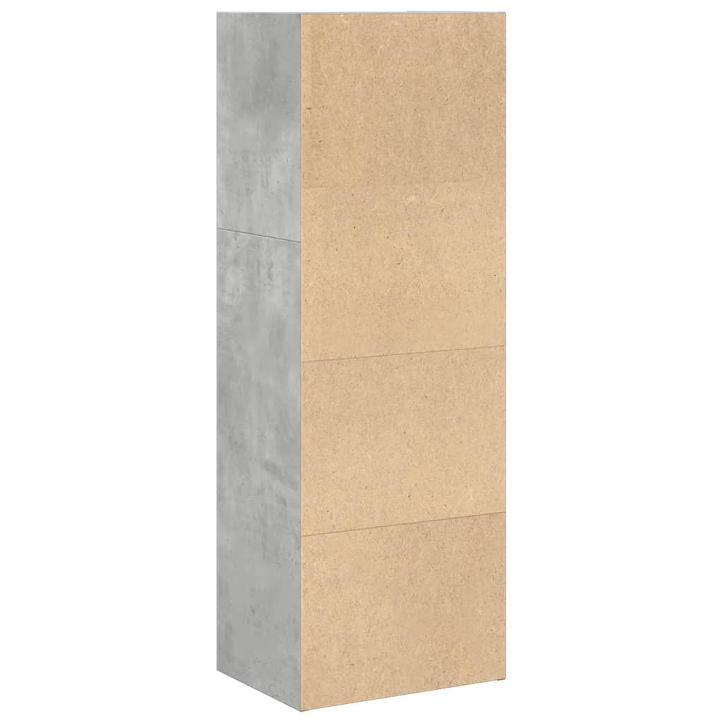 Bibliothèque gris béton 40x30x114 cm bois d'ingénierie - XIOS