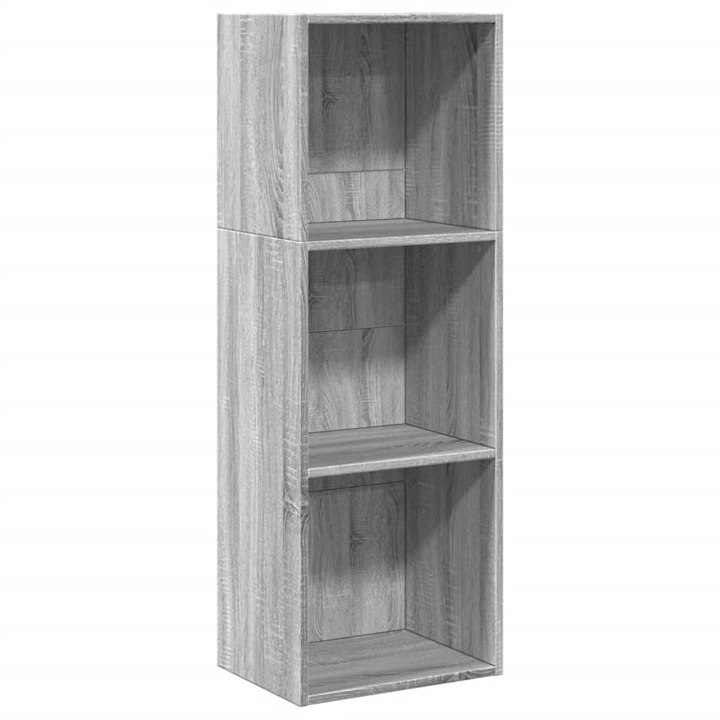 Bibliothèque sonoma gris 40x30x114 cm bois d'ingénierie - XIOS