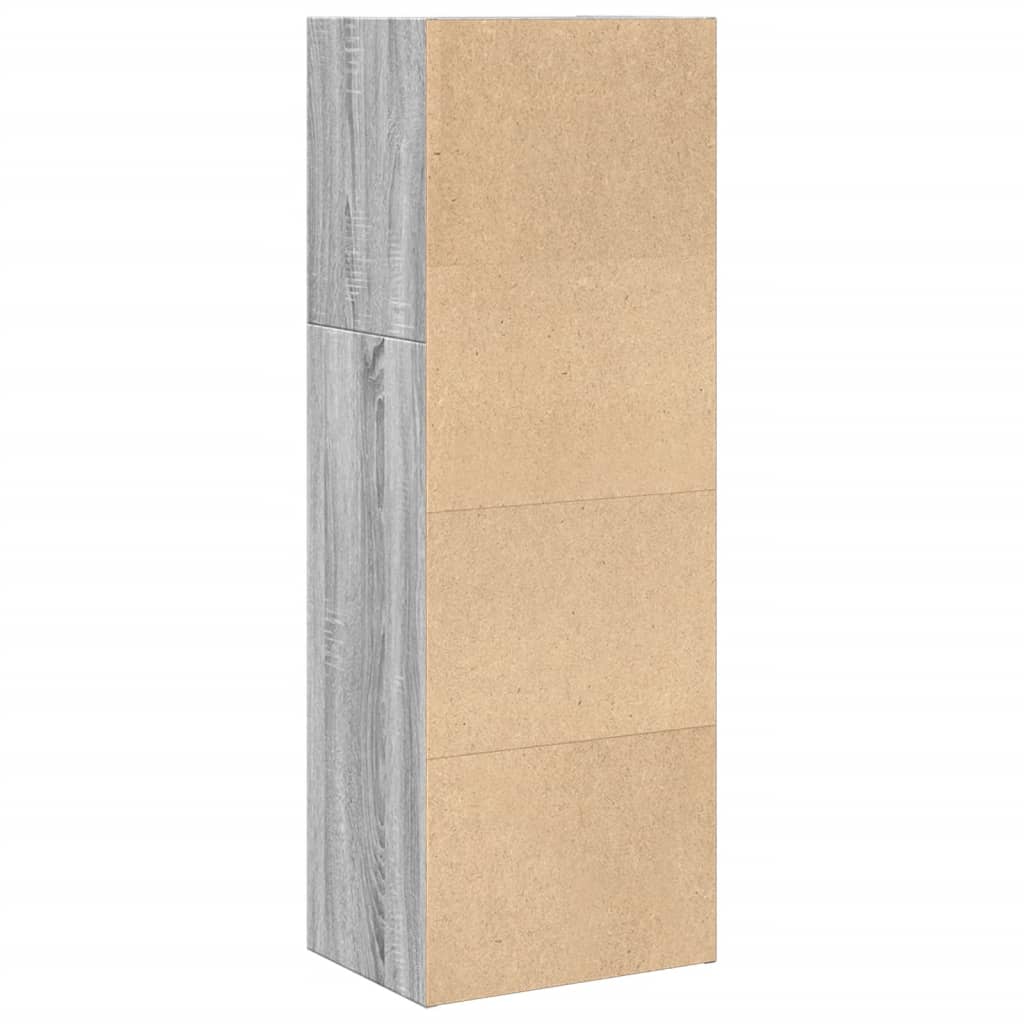 Bibliothèque sonoma gris 40x30x114 cm bois d'ingénierie - XIOS