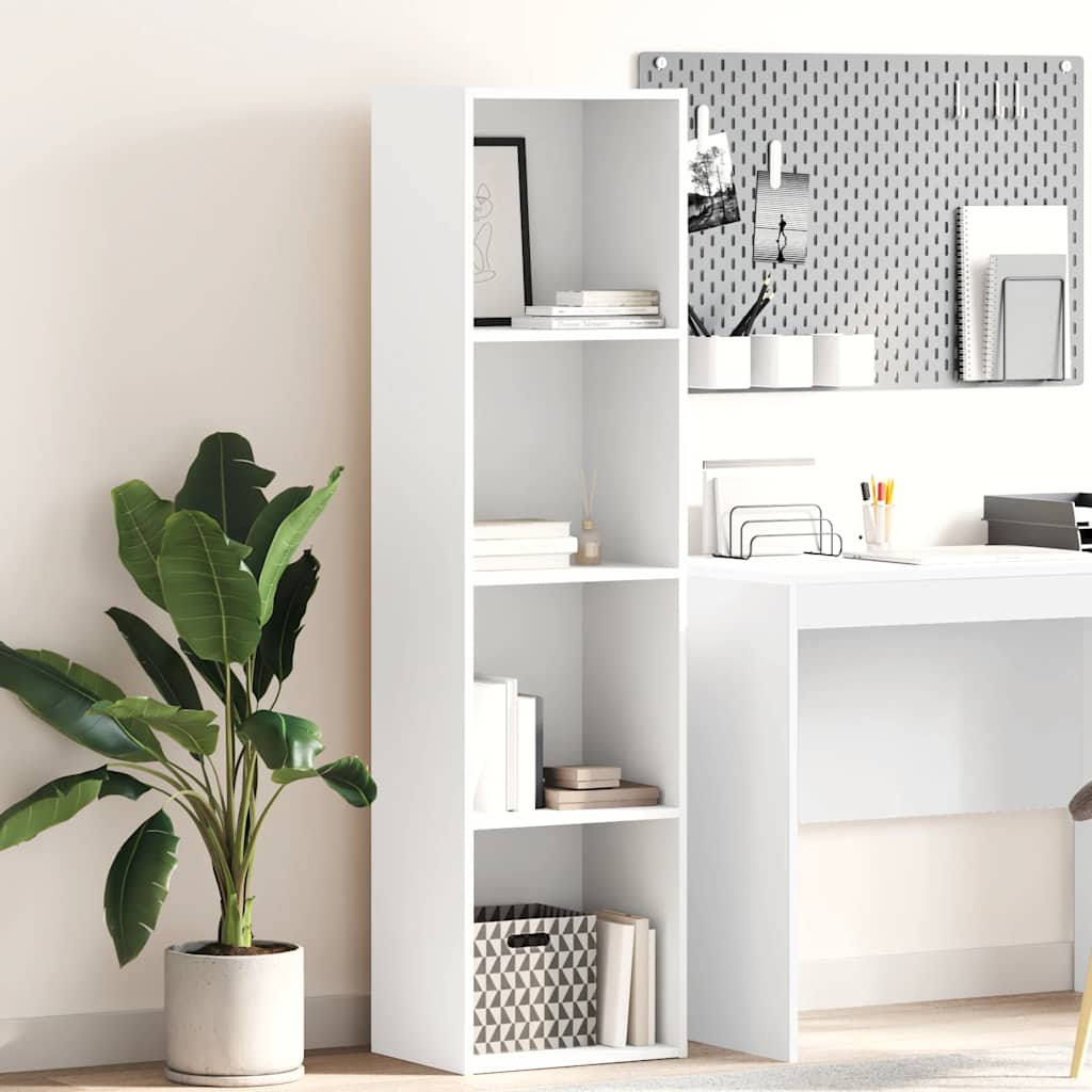 Bibliothèque blanc 40x30x152 cm bois d'ingénierie - XIOS