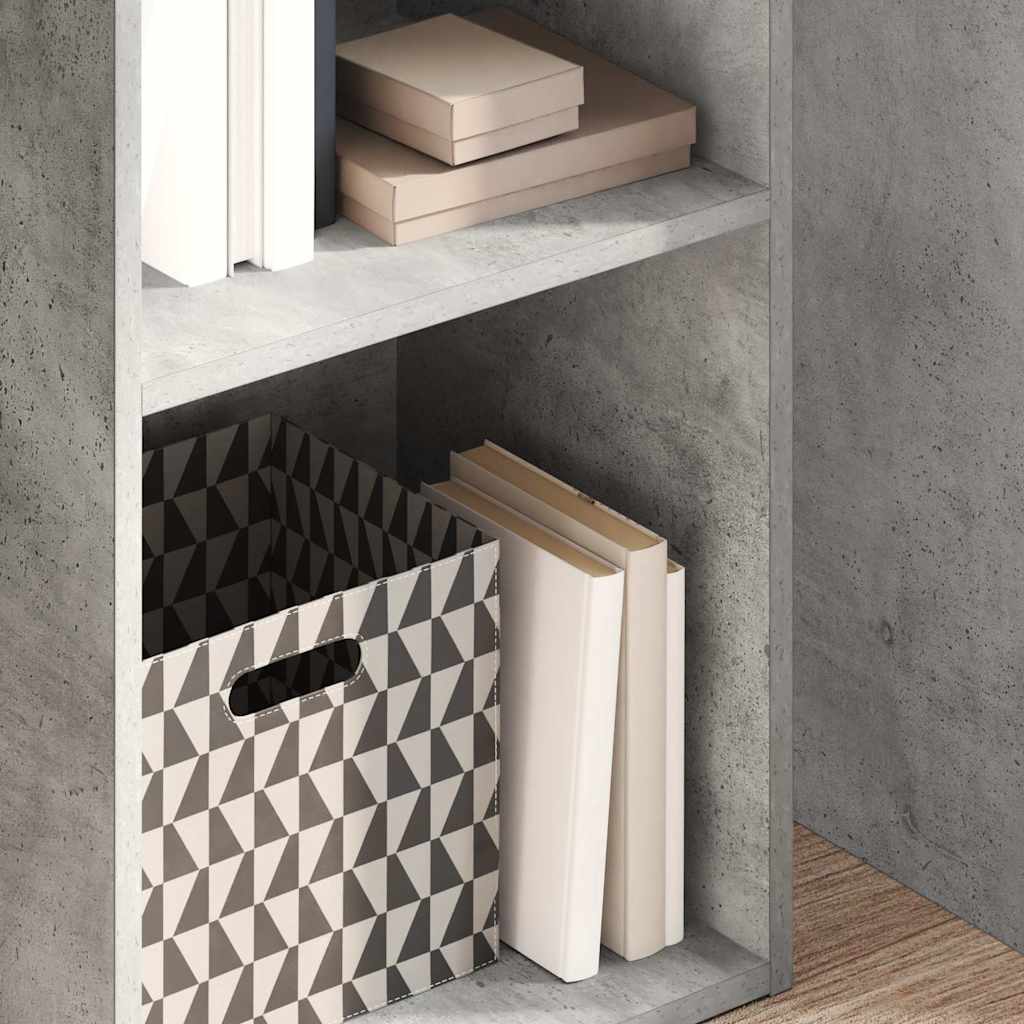 Bibliothèque gris béton 40x30x152 cm bois d'ingénierie - XIOS