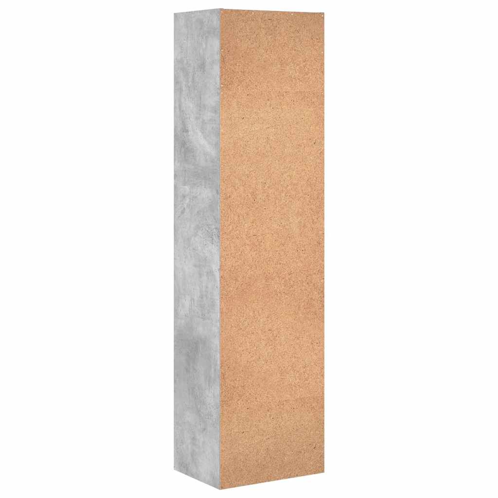 Bibliothèque gris béton 40x30x152 cm bois d'ingénierie - XIOS