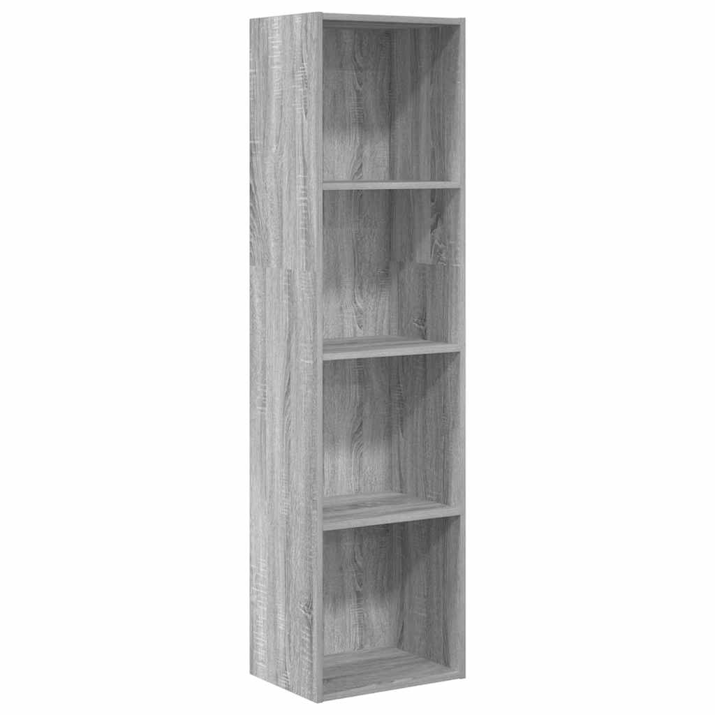 Bibliothèque sonoma gris 40x30x152 cm bois d'ingénierie - XIOS