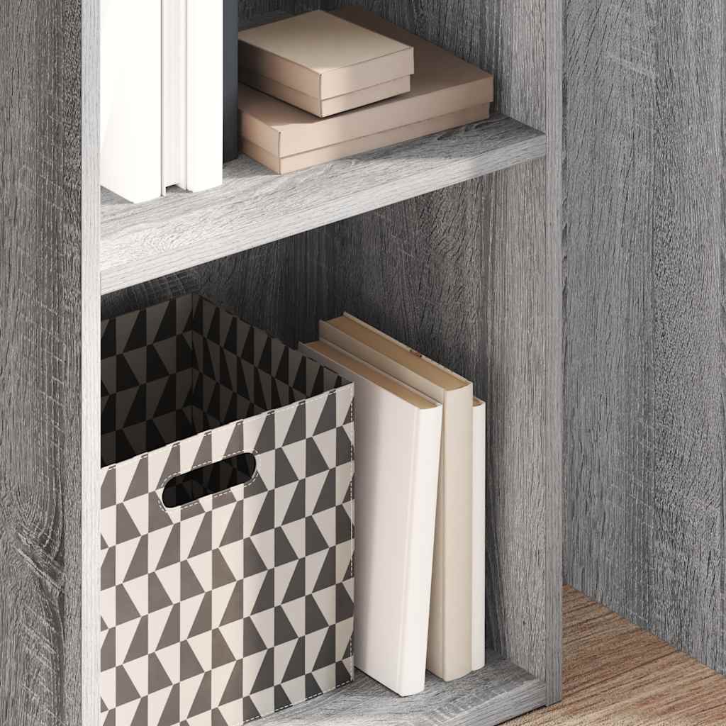Bibliothèque sonoma gris 40x30x152 cm bois d'ingénierie - XIOS