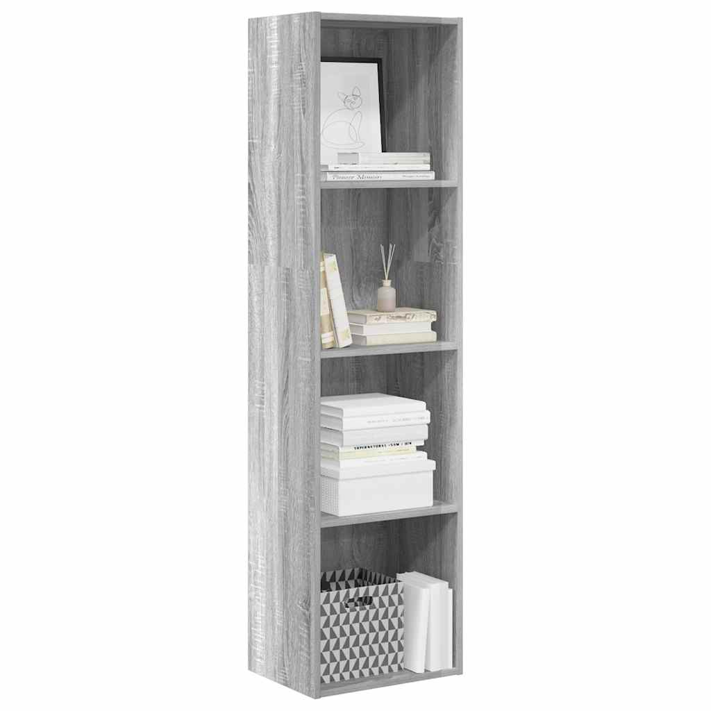 Bibliothèque sonoma gris 40x30x152 cm bois d'ingénierie - XIOS