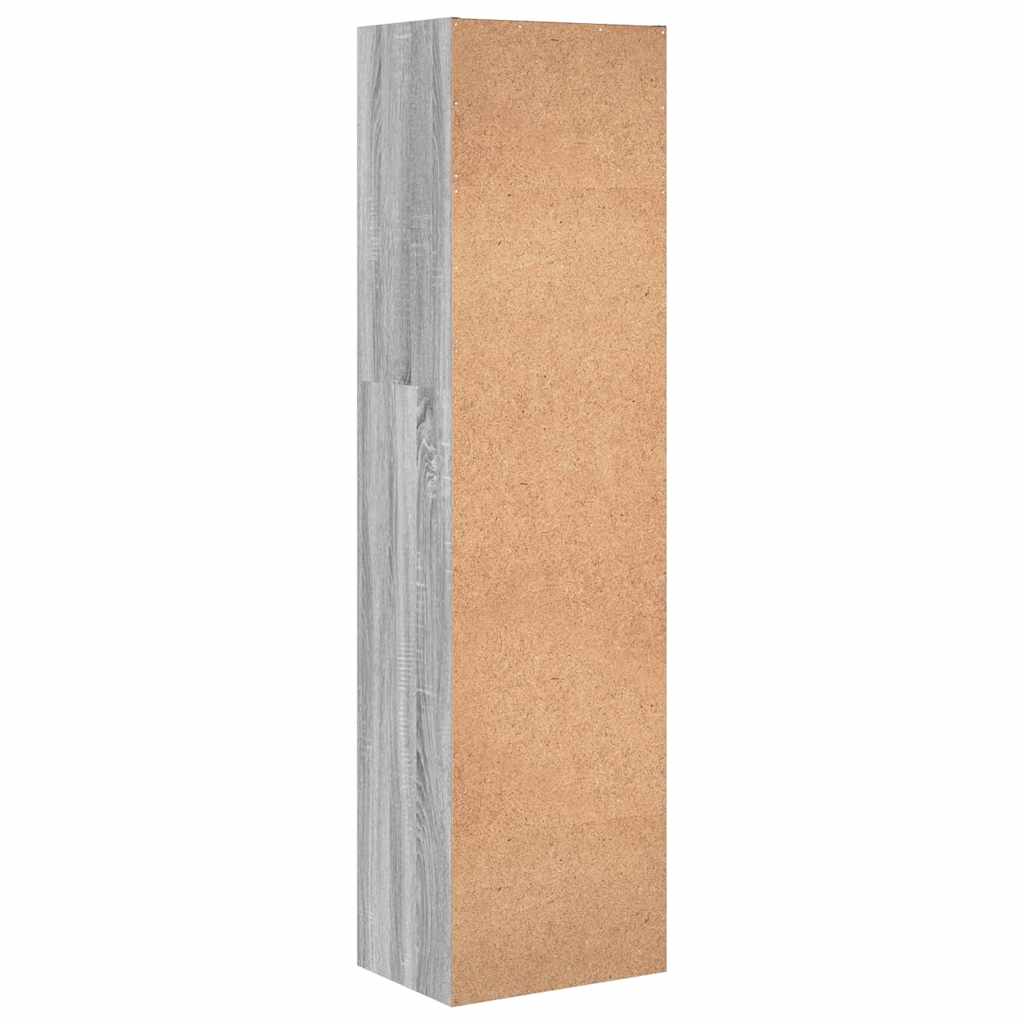 Bibliothèque sonoma gris 40x30x152 cm bois d'ingénierie - XIOS