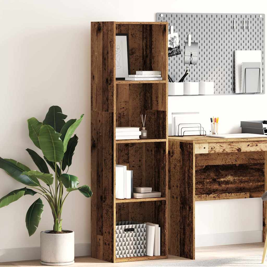 Bibliothèque vieux bois 40x30x152 cm bois d'ingénierie - XIOS