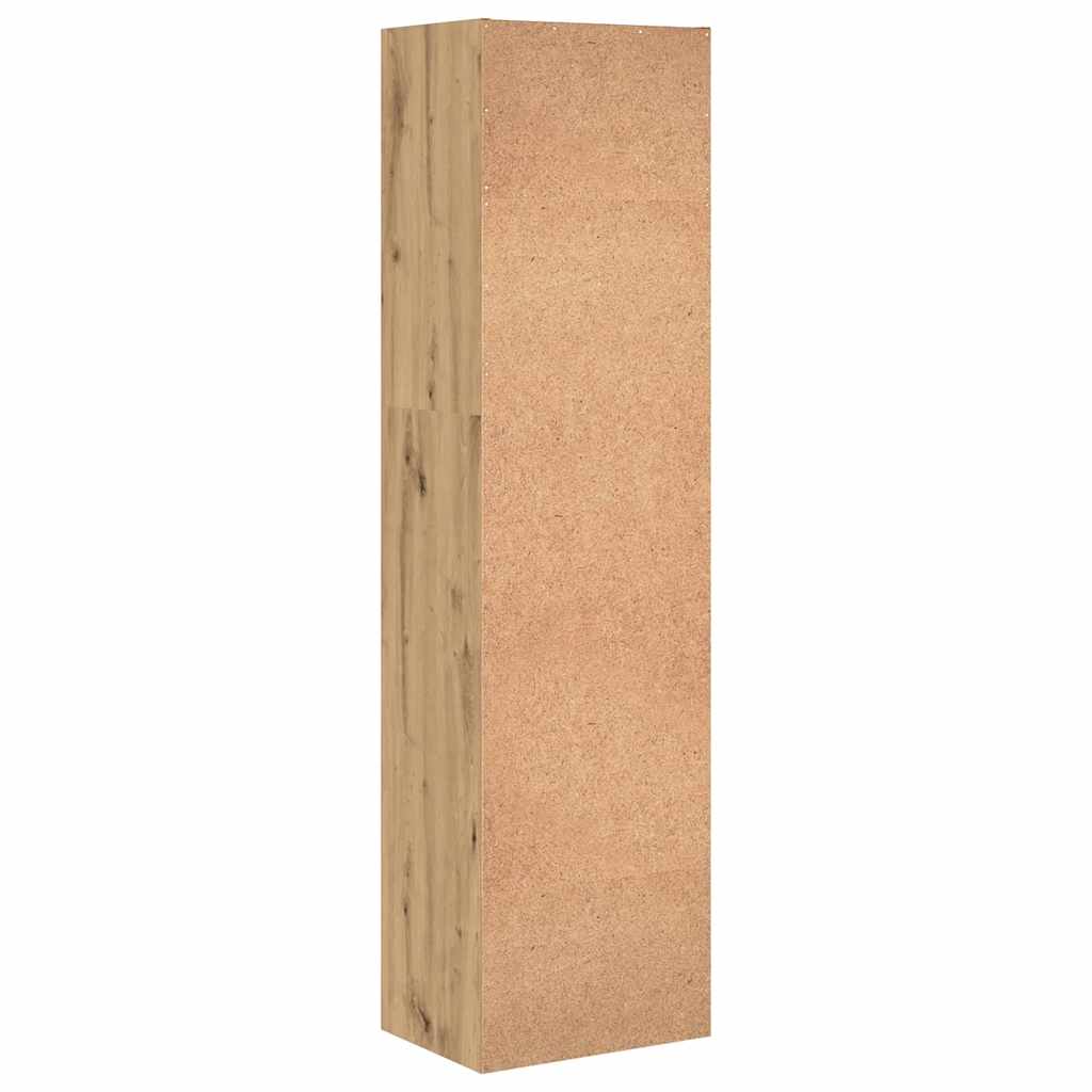 Bibliothèque chêne artisanal 40x30x152 cm bois d'ingénierie - XIOS