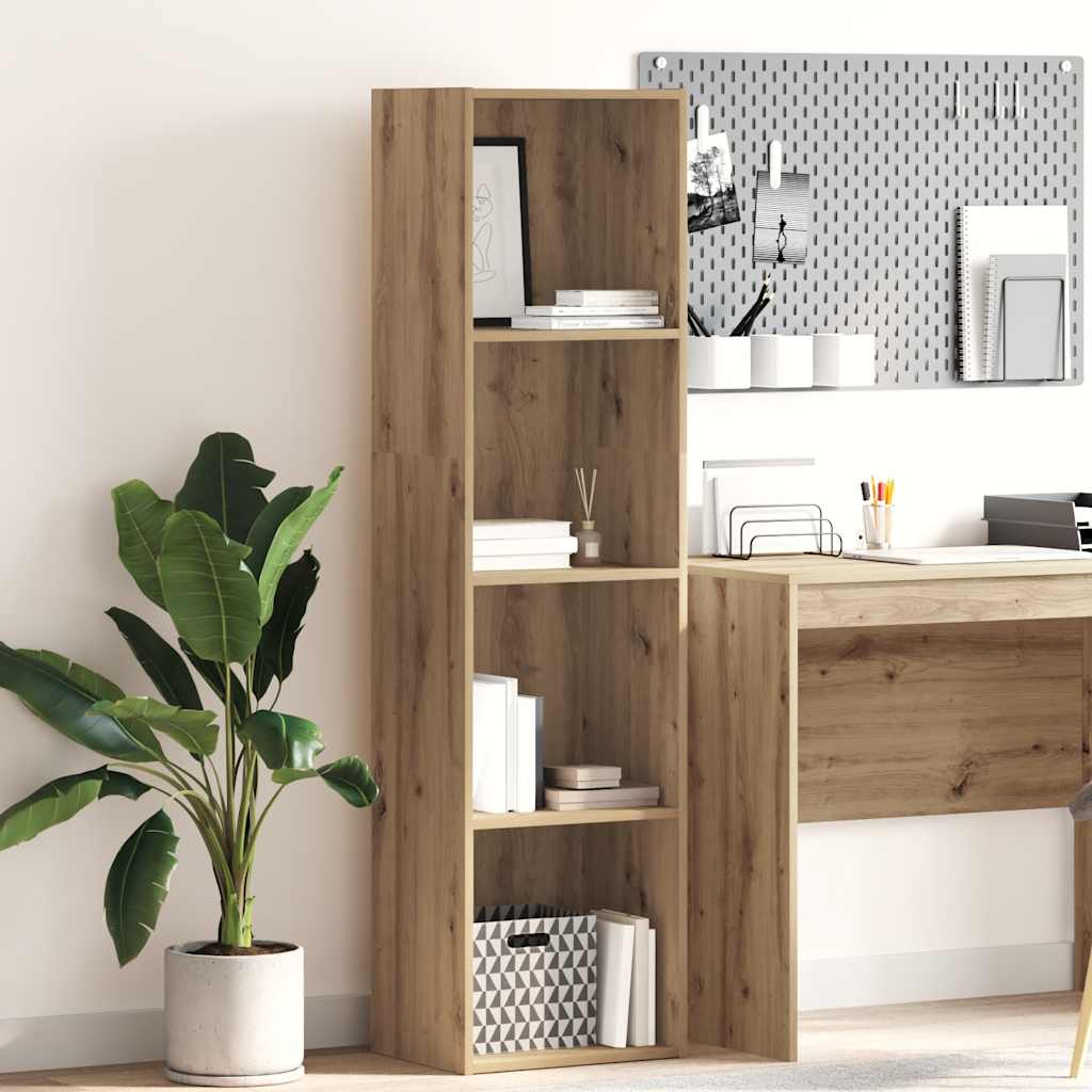 Bibliothèque chêne artisanal 40x30x152 cm bois d'ingénierie - XIOS