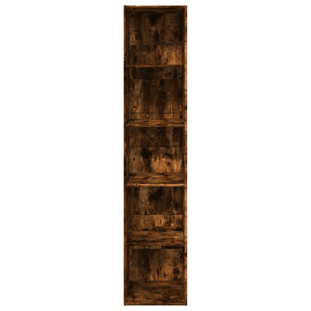 Bibliothèque chêne fumé 40x30x189 cm bois d'ingénierie - XIOS