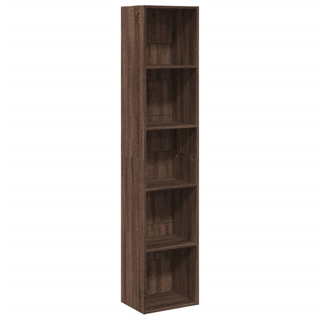 Bibliothèque chêne marron 40x30x189 cm bois d'ingénierie - XIOS