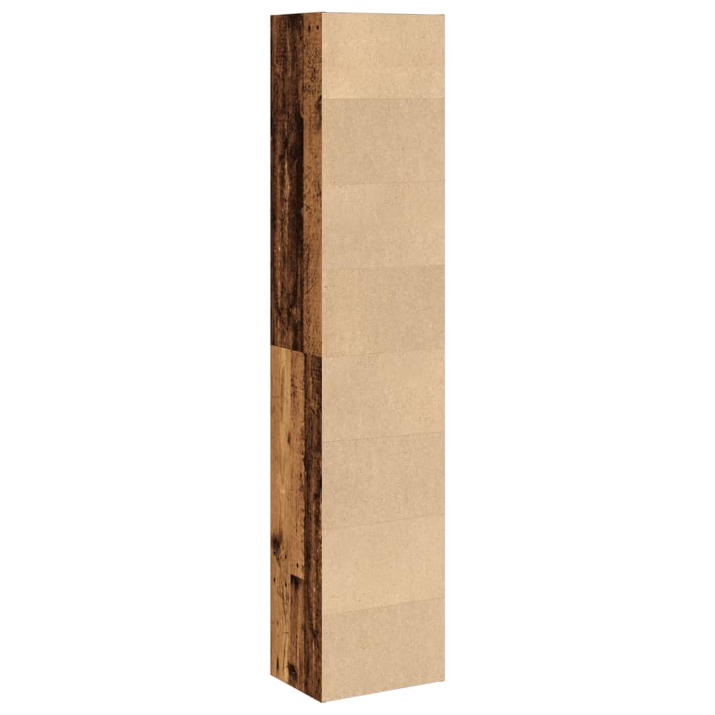 Bibliothèque vieux bois 40x30x189 cm bois d'ingénierie - XIOS