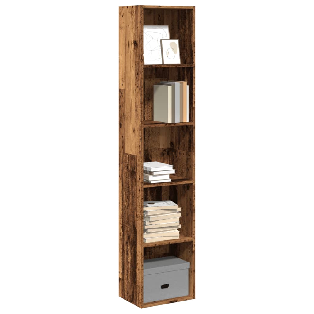 Bibliothèque vieux bois 40x30x189 cm bois d'ingénierie - XIOS