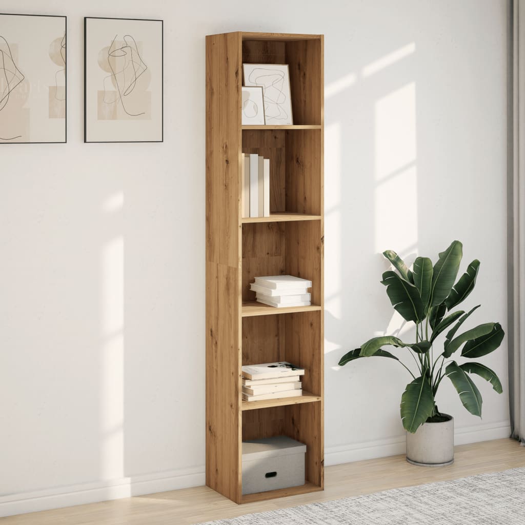 Bibliothèque chêne artisanal 40x30x189 cm bois d'ingénierie - XIOS